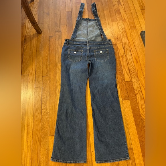 Blue Denim Jean Bib Overalls Juniors 13 By Hip Jeans Waist 36 Inseam 31 Pockets - Picture 5 of 6